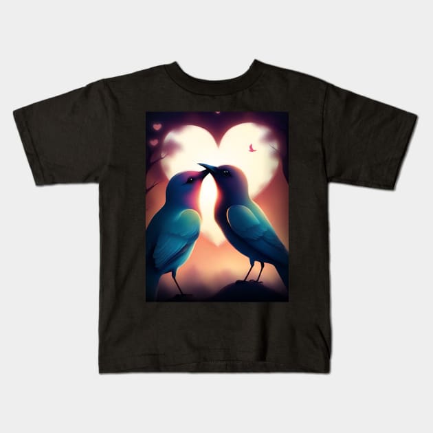 Bird Heart - Birding Bird Watching Birder Bird Watcher Kids T-Shirt by click2print